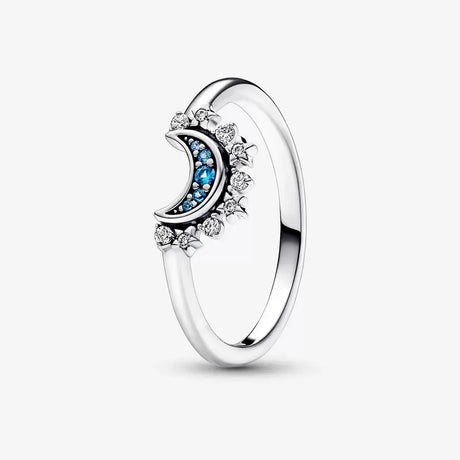 2023 New 925 Sterling Silver Celestial Sun & Moon Ring Set For Women European Brand Style Ring Jewelry