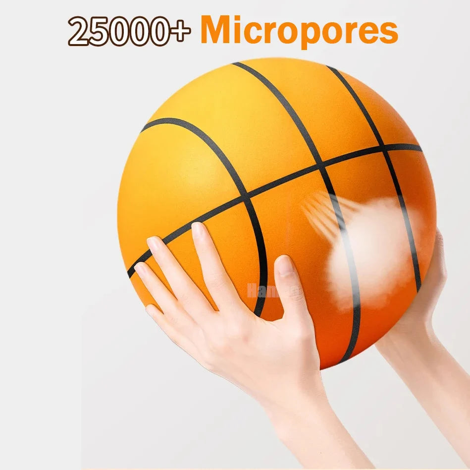 Bouncing Mute Ball Indoor Silent Basketball 24cm Foam Basketball Silent Soft Ball Size 7 Air Bounce Basket Ball 3/5/7 Sports Toy