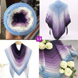 300g Cake Gradient Color Crocheted Shawl Blanket DIY Hand Knitted Cotton Blended Yarn