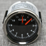 0-12 Hours HourMeters 2" 52mm Clock Gauges with Red Backlight Instrument Show Clock Meters for Car Boat Yacht RV 9-32V