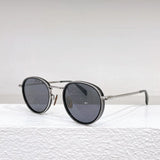 Classical High Street Round Gold Sunglasses 2024 Trend for Men INS Hot Style Titanium Solar Glasses Men Shades