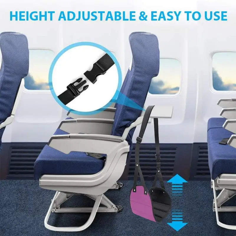 Foot Hammock for Plane Travel Flight Foot Hammock Rest Travel Footrest for Long Flights  Adjustable Desk Swing Leg Hammock