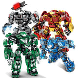 Superheroes Mecha Building Blocks Toys for Boys Super Armor Robot Model Military Warrior Action Figures Gifts for Kids Children