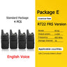 Retevis RT622 Mini Walkie Talkie 4 Pcs Walkie-talkies PMR446 FRS VOX Portable Two Way Radio Station for Restaurant Hotel