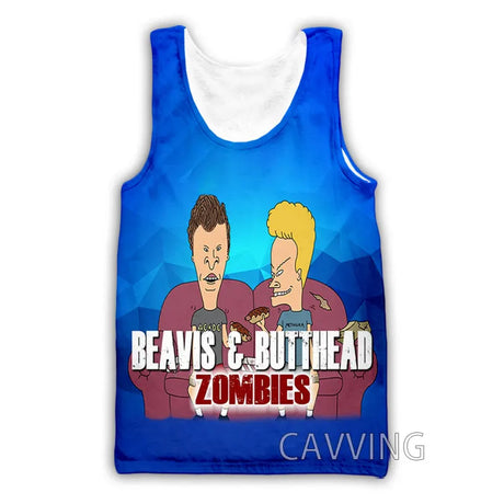 CAVVING 3D Printed  Beavis and Butthead  Tank Tops Harajuku Vest Summer Undershirt Shirts Streetwear for Men/women