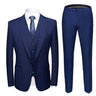 3 Piece Blazer+Vest+Pants Set Blazer Jacket Vest Trousers Business Suit Lapel Single Breasted Slim Wedding Banquet Prom Men Suit