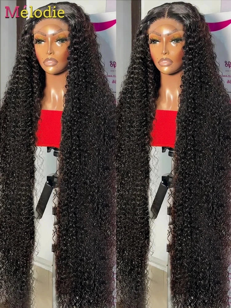 250% Rear to Wear Glueless Human Hair Wig 4x4 5x5 Glueless Wig HD Transparent Curly Human Hair Deep Wave 13x6 Lace Frontal Wig