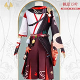 ANIMECC in Stock Kazuha Kiryu Cosplay Costume Wig Genshin Impact Kaedehara Wanye Cosplay Halloween Party Uniform for Men Wowen