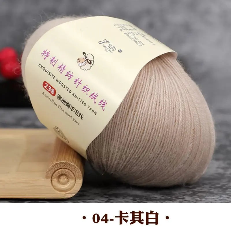 50g 100% Merino Wool Yarn Thin Yarn Soft Anti-pilling Eco-friendly High Quality for Hand Knitting Wool Crochet Knitting