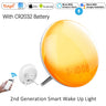 WiFi Smart Wake Up Light Workday Clock Sunrise Sunset Simulation 4 Alarms Works with Alexa Google Home Tuya App Remote Control