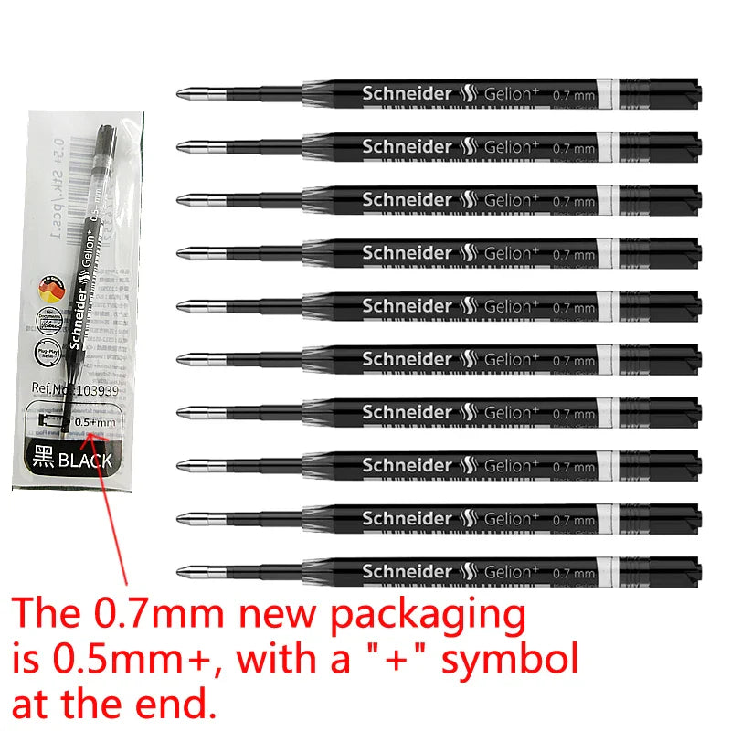 10pcs Schneider G-2 Gelion+ Gel Ink Cartridges Gel Pen Refill 0.5mm 0.7mm ISO Format G2 European Standard Office Supplies