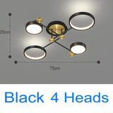 Modern Pendant Light LED Nordic Lamp Gold Black Hanging Chandelier Ceiling Lights Dimming Remote Control Lighting Fixture