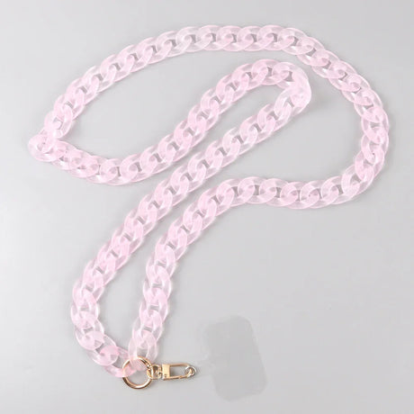 FishSheep 12 Colors Frosted Acrylic Chain Crossbody Phone Lanyard Rope for Women Portable Mobile Anti-lost Cell Phone Link Strap