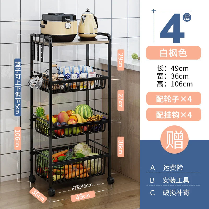 Bakers Trolley Kitchen Islands Shelves Storage Trolley Kitchen Islands Spice Shelf Mueble Cocina Auxiliar Kitchen Equipment