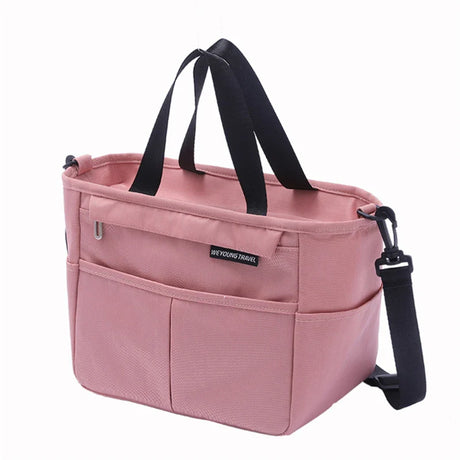 Portable Lunch Box Insulated Thermal Bag Picnic Food Cooler Pouch Large Capacity Shoulder Bento Storage Bags for Women Children