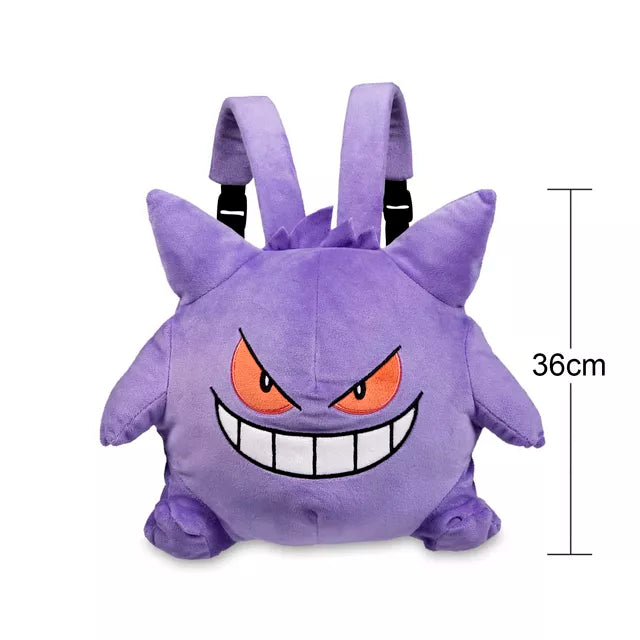 Cute Pokemon Mew Kawaii Japanese Style Plush Bag Gengar Eevee Snorlax Backpack Schoolbag Cosplay Props Fashion Gifts