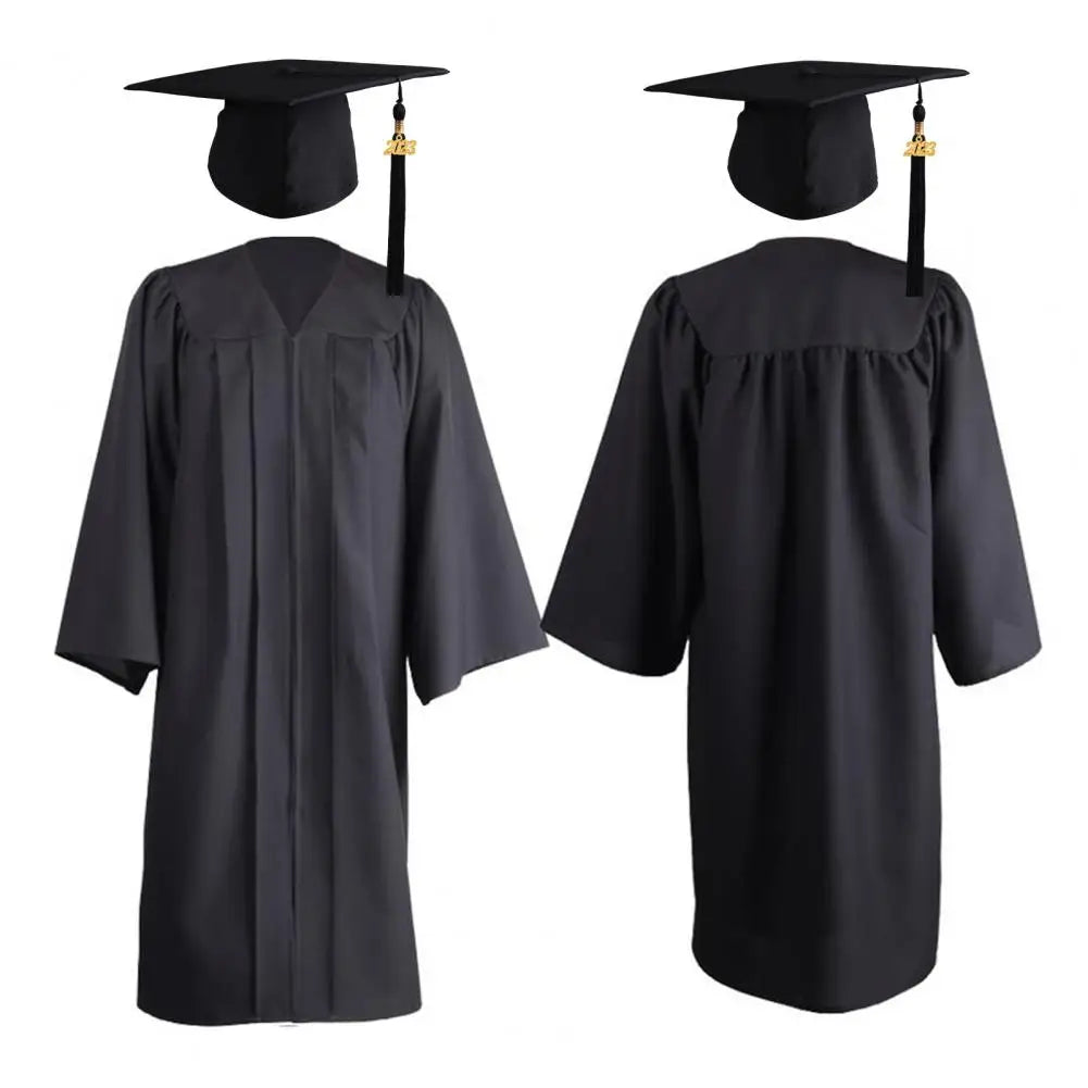 1 Set Universal Degree Gown Comfortable Graduation Hat Cardigan 2023 Graduation Ceremony Academic Dress Top Hat  Photography