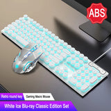 Three-piece Set Punk Gaming Keyboard and Mouse Earphone Set Luminous Keyboards 1600 DPI Mice Headset Combos Computer Accessories