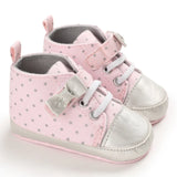 Pink Baby Shoes Princess Fashion Sneakers Infant Toddler Soft sole Anti Slip First Walkers 0-1 year old baby Christening Shoes