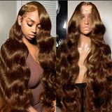 Chocolate Brown Lace Front Wigs Body Wave Lace Front Wig Brown Lace Front Human Hair Wigs Hd 13x4 Lace Frontal Wig Colored Wigs