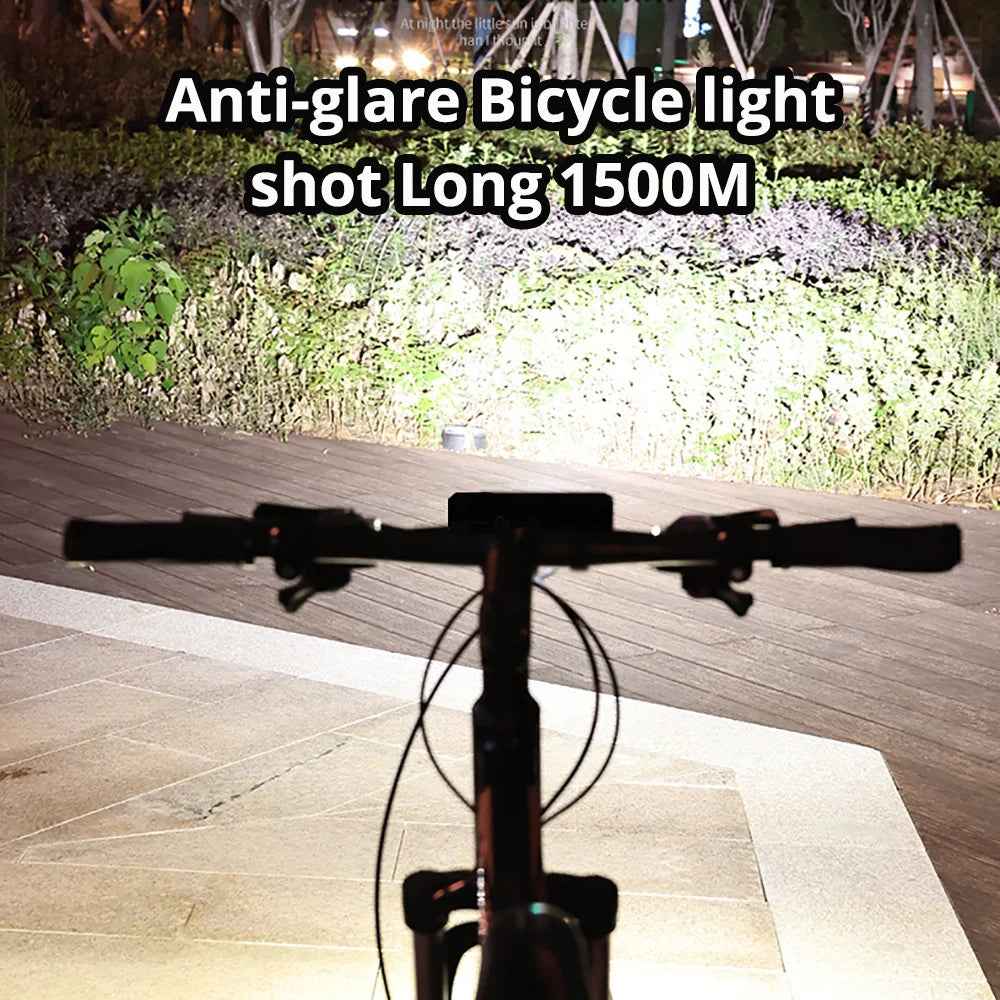 8000Mah Bike Front Lights Waterproof Bicycle Led light Bicycle Rechargeable Lamp MTB 5200Lm Bike Headlight Bicycle Accessories