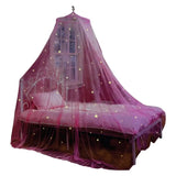 Bedcover Curtain Fluorescent Stars Design 2 Sizes Protection Kid Room Round Top Children Crib Bed Tent   Bed Canopy  Daily Use