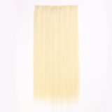 Synthetic Clip in Hair Extensions 6 Pcs/Set 16 Clips Long Straight Hairpieces Clip On Hair Extension for Women Blonde