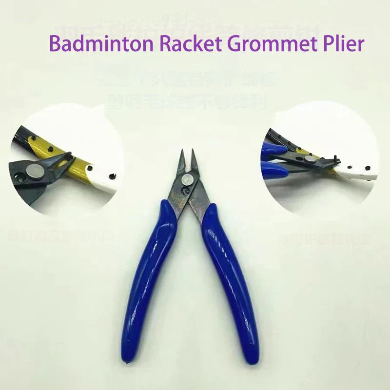 1Pcs Badminton Racket Grommet Tool Eyelets Badminton Accessries Wire Protection Tube Nail Scissors Diagonal Pliers Sharp Small