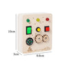 Children Busy Board Montessori Toys Wooden With Led Light Switch Control Board Parish Activities Sensory Games For 2-4 Years Old