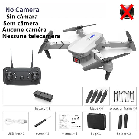 E88 Drone WIFI FPV Wide Angle 4K 1080P HD Camera Height Hold RC Foldable Quadcopter Helicopter Dron Gift Toy