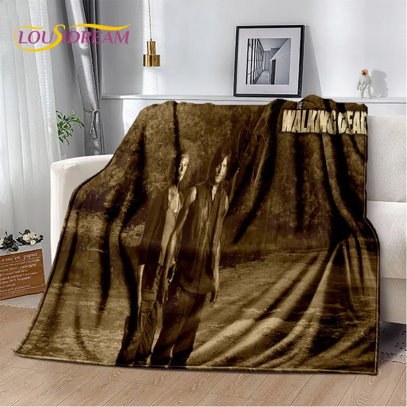 The Walking Dead Horror Soft Plush Blanket,Flannel Blanket Throw Blanket for Living Room Bedroom Bed Sofa Picnic Cover Bettdecke