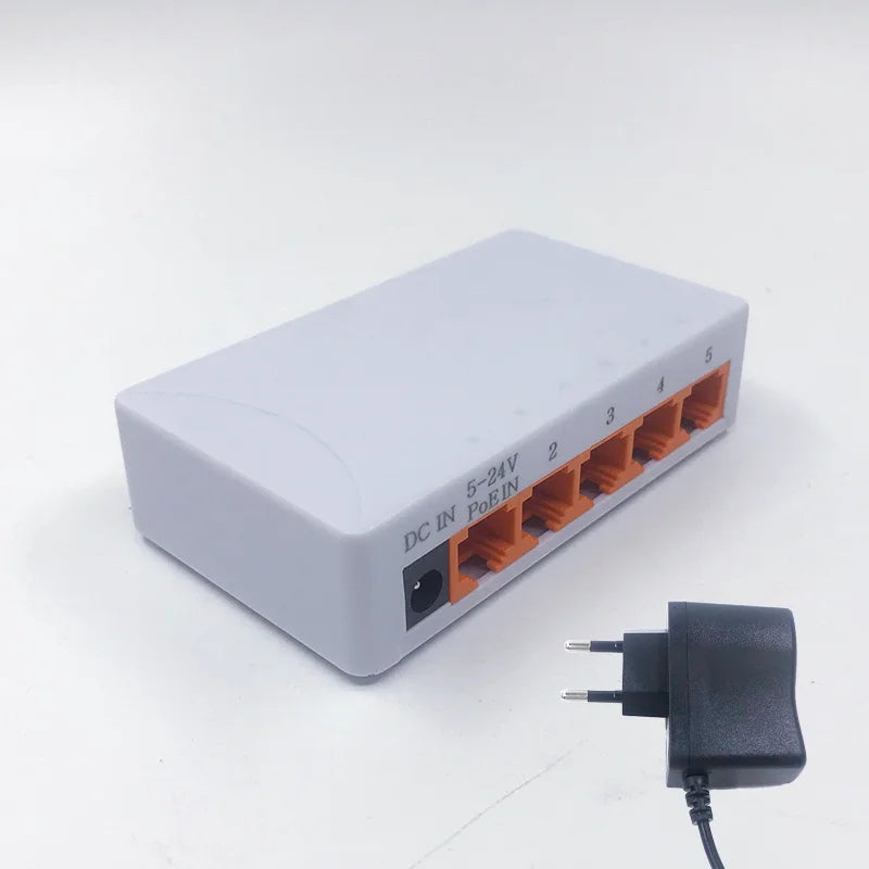 5 Port 1000Mbps Gigabit Network Switch Ethernet Smart Switcher High Performance RJ45 Hub Internet Splitter