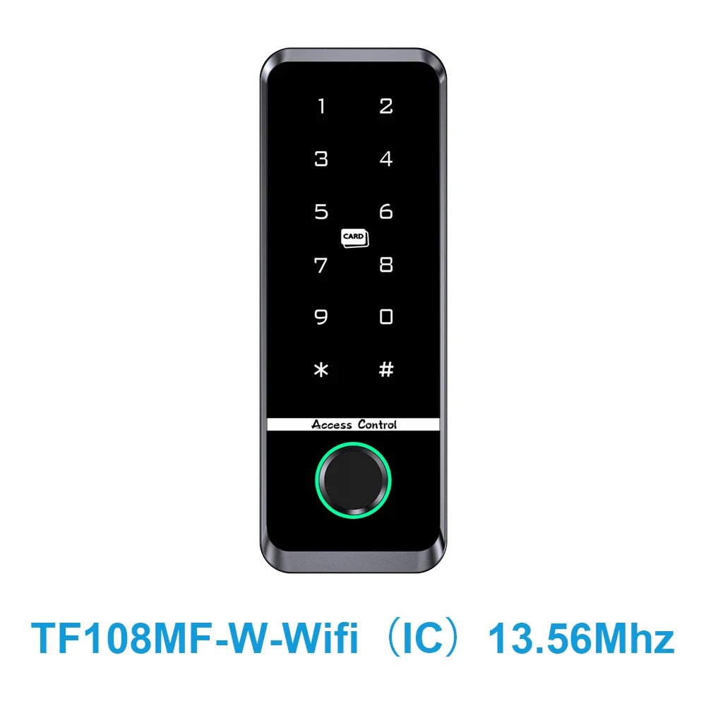 WIFI TUYA App Biometric Fingerprint Access Controller Keypad IP66 Waterproof RFID IC Card Standalone Door Access Control System