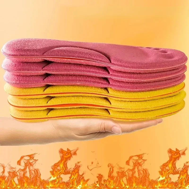 2Pairs Self Heating Insoles Thermostatic Thermal Insole Massage Memory Foam Arch Support Shoe Pad Heated Pads Winter Men Women