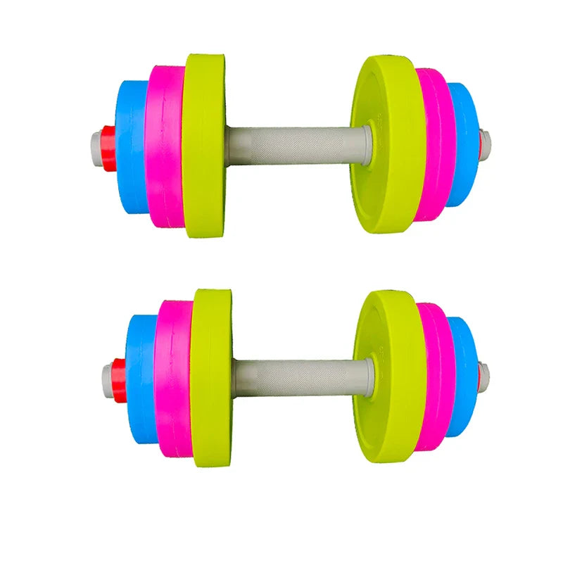 Children dumbbell detachable long barbell child boy girl plastic filled sand outdoor sports beach toys children indoor toys kids