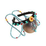 Turquoise Forehead Chain Ethnic Headband Festival Wedding Hair Hoop for Girl