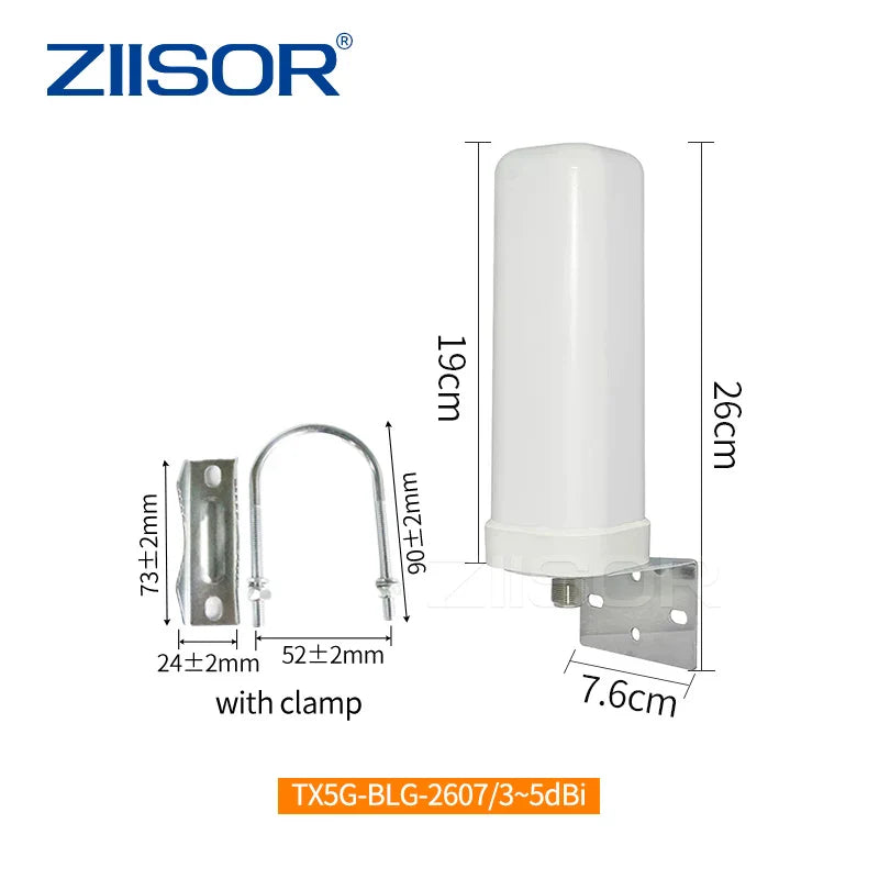 ZIISOR 5G 4G LTE WiFi Antenna Outdoor for Router Aerial Communication Antennas Long Range with N female RP SMA Male