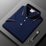 Pure Cotton Short Sleeved T-shirt, Men's Lapel, Summer New Casual and Comfortable POLO Shirt