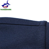 TACE&SHARK Brand Shark Embroidery Long Sleeve Polo Tops Casual Fashion Stripe Men Slim Polo Casual Business Clothes