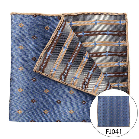 Men Pocket Square Light Coffee Beige Handkerchief Men Business Suit Pocket Towel Paisley Dot Blue Floral Handker Man Neckties