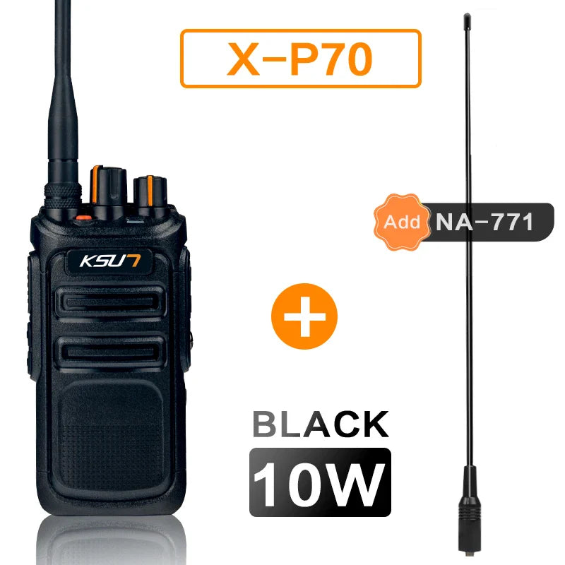 10W Walkie Talkie UHF Radio Handheld Walkie-Talkie Two-way Radio Communicator Woki Toki Scanner Intercom Long Range Antenna KSUN