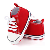 Baby Canvas Classic Sports Sneakers Newborn Baby Boys Girls Print Star First Walkers Shoes Infant Toddler Anti-slip Baby Shoes