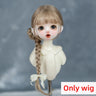 1/6BJD Wig Bangs Ponytail Curly Soft Mohair Wig Braids Suitable for 30cm DD SD Doll Wig Toy Accessories 6-7 Inches Hair