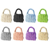 Ladies Casual Bag Hand-woven Shopping Bag Icelandic Wool Fashion Soft Shoulder Diy Handbag Self-woven Homemade Crochet Bag