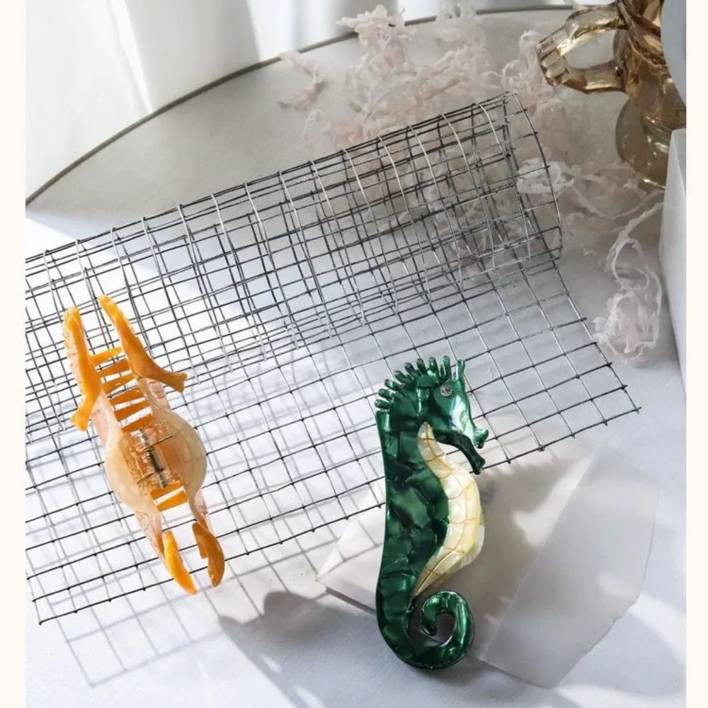 Large Seahorse Hair Clip Marine Series Popular Hair Catches Acetate Claw Clip Exquisite Hair Clips Hair Accessories for Women