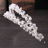 Fashion Insert Comb Broken Hair Clip Payneta Korean Elegant Pearl Hair Claw Ladies Pearl Flower Crystal Comb Hair Pins Clips