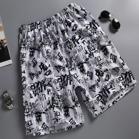 2023 NEW Summer Swim Shorts Plus Size For Men Flower Printed Beach Shorts Blue Borad Shorts gym Pants Swimming Surfing Dropship