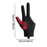 1pcs Polyester Spandex Snooker Billiard Cue Glove Pool Left Hand Open Three Finger Accessory 3 Fingers Pool Billiard Gloves