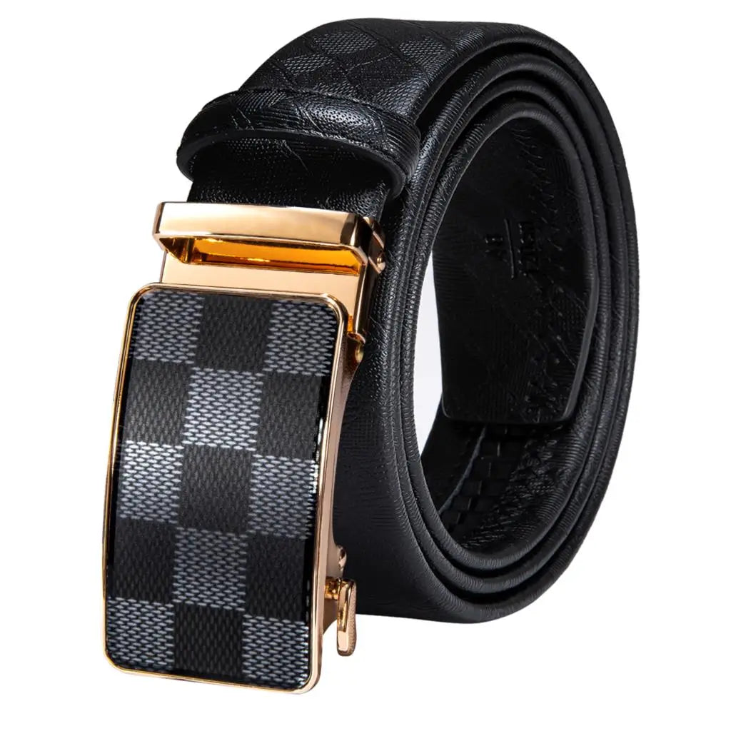 High Quality Mens Belts Black Brown Blue White Green Leather Straps Casual Gold Automatic Buckles Waistband Belt for Men Wedding