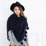 200*70cm Autumn Winter Warm Cashmere Scarf Dot Pattern High Quality Long Tassels Women Thicken Wrap Shawl Wool Pashmina muffler